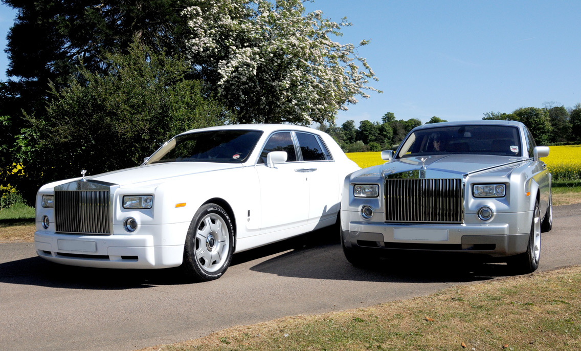 White RollsRoyce Phantom Wedding Car Hire Berkshire Wiltshire Hants